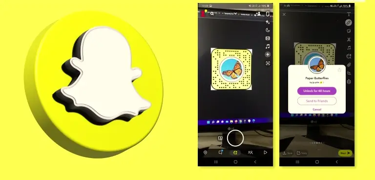 Unlock the Butterflies Lens on Snapchat