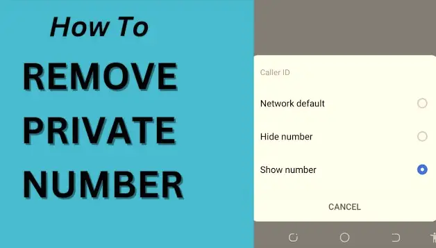 How to Remove Private Number